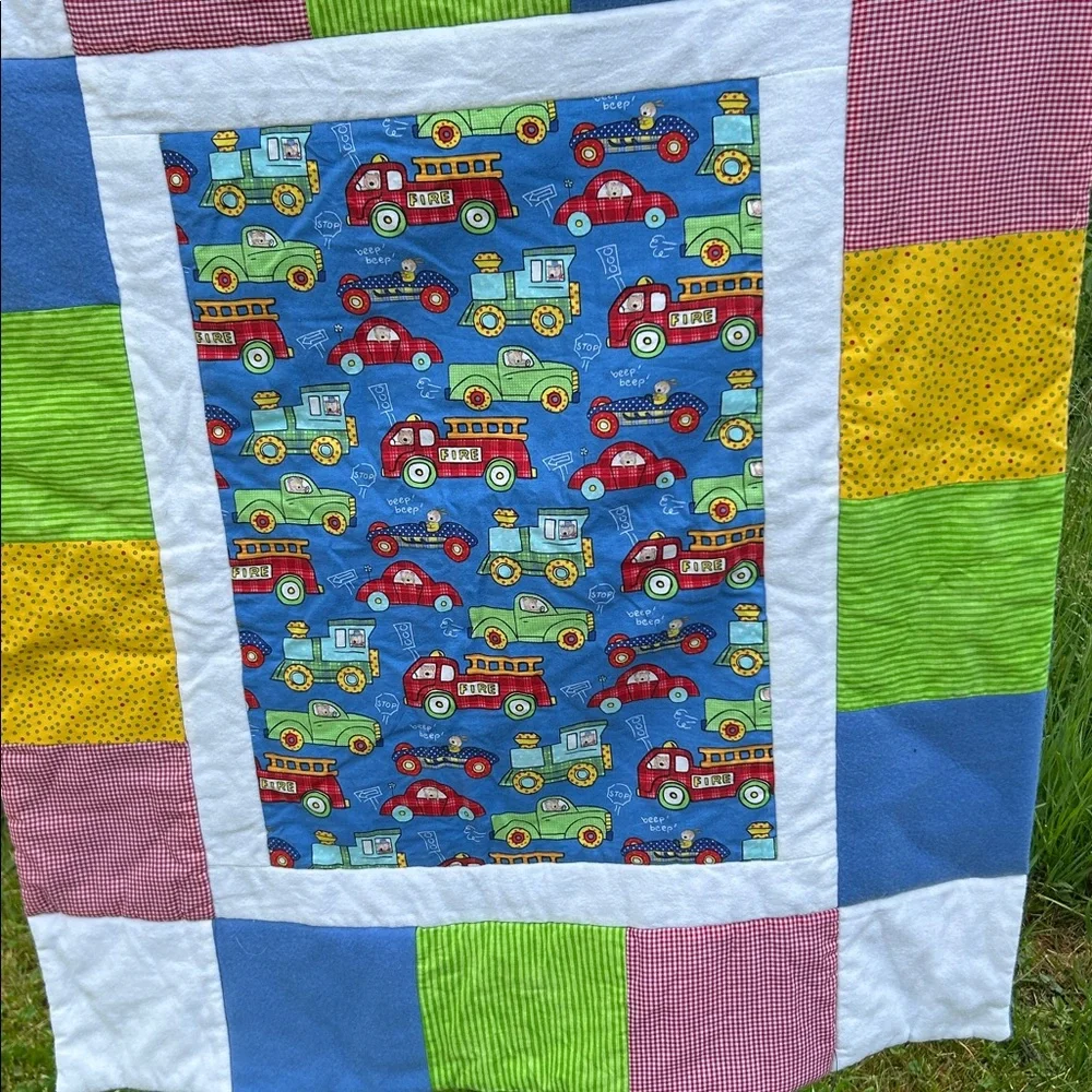 OOAK Hand Made Baby Quilt Bears in Cars & Trucks 35
